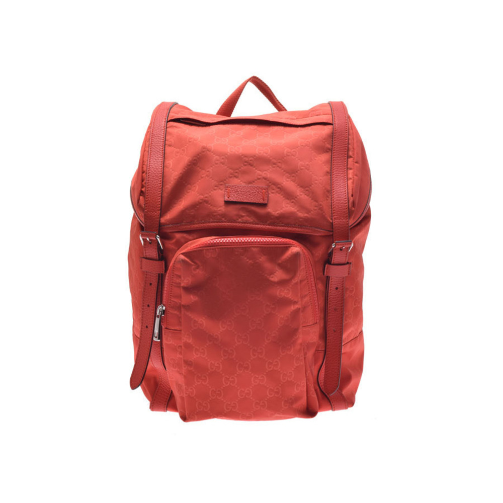 Gucci GG Guccissima Nylon Backpack Orange Gucci GG Nylon GG nylon backpack - Red Backpacks, Handbags  main image 3